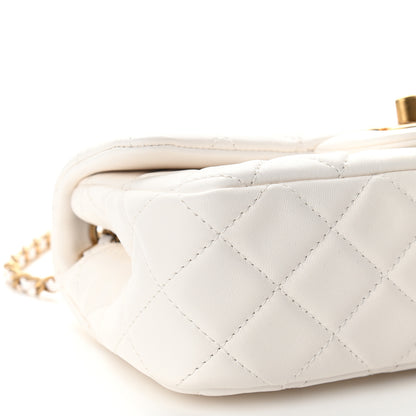 Chanel Lambskin Quilted Mini Rectangular Pearl Crush Flap White 8 of 9