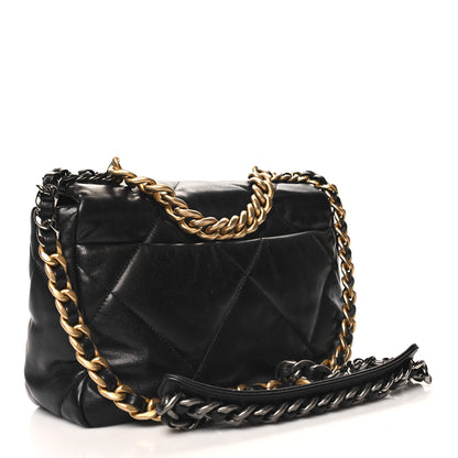 Chanel Goatskin Quilted Medium Chanel 19 Flap Black 3 of 11