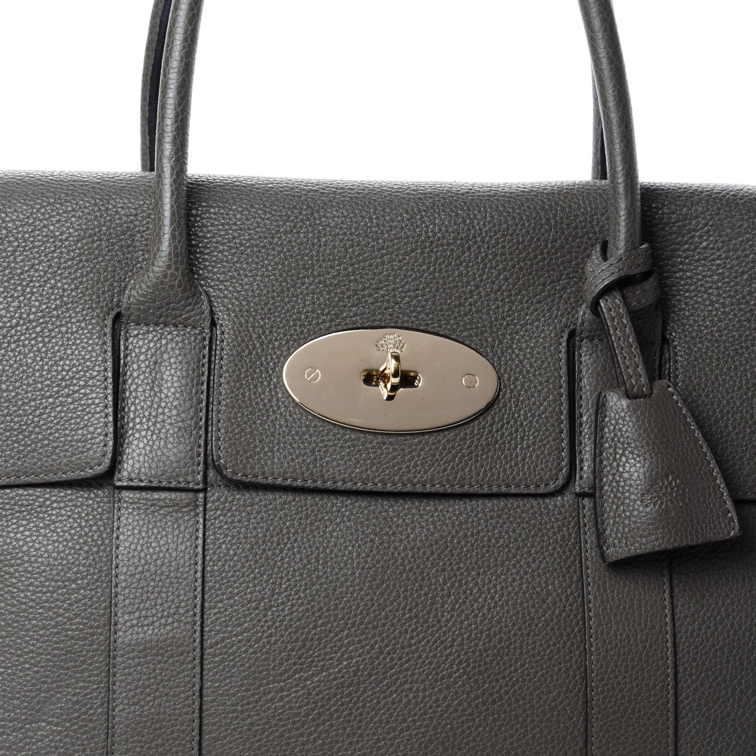 Mulberry Classic Grain Medium Bayswater Satchel Mole Grey 18 of 18