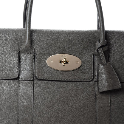Mulberry Classic Grain Medium Bayswater Satchel Mole Grey 18 of 18