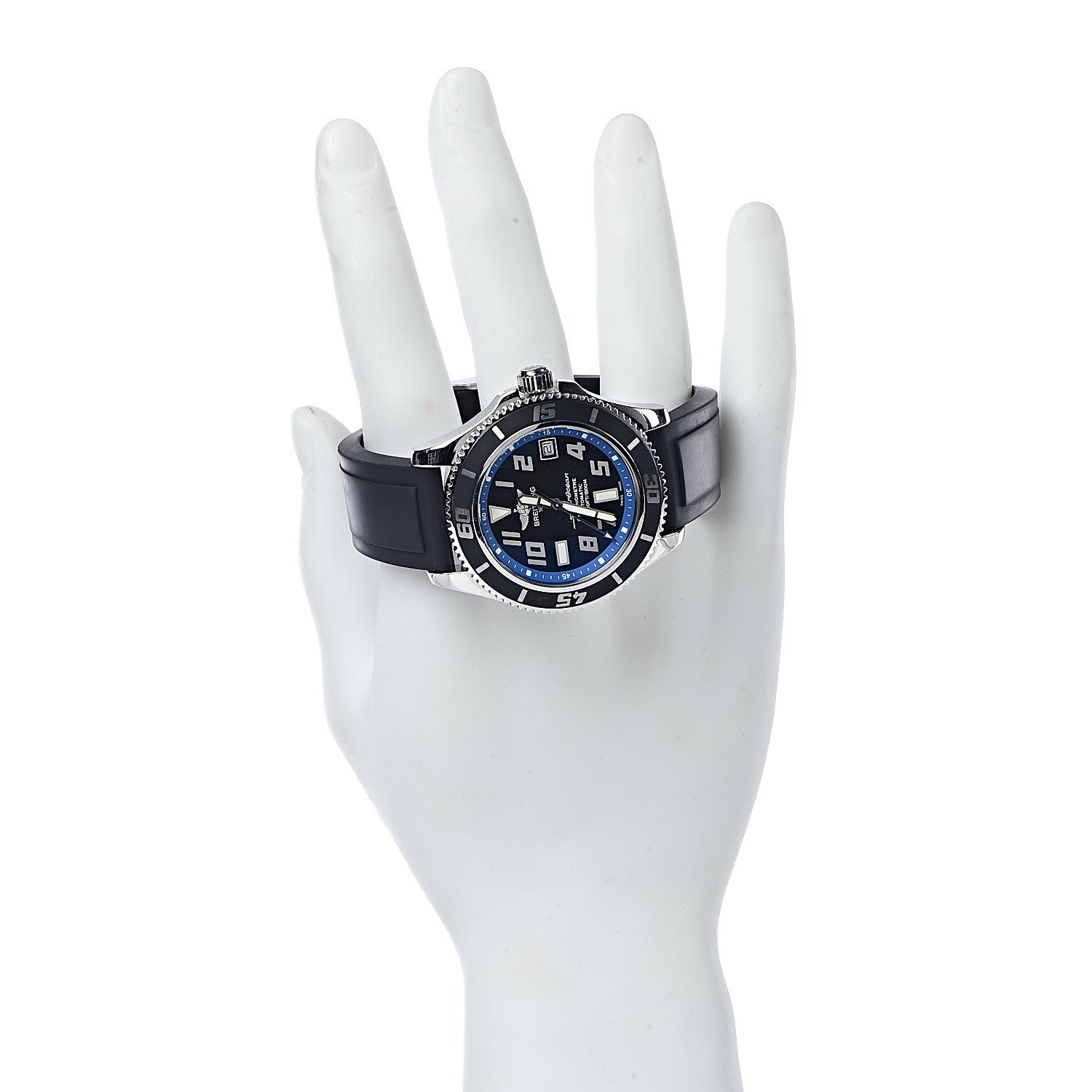 Breitling Stainless Steel Rubber 42mm SuperOcean Automatic Watch Blue A17364 2 of 9