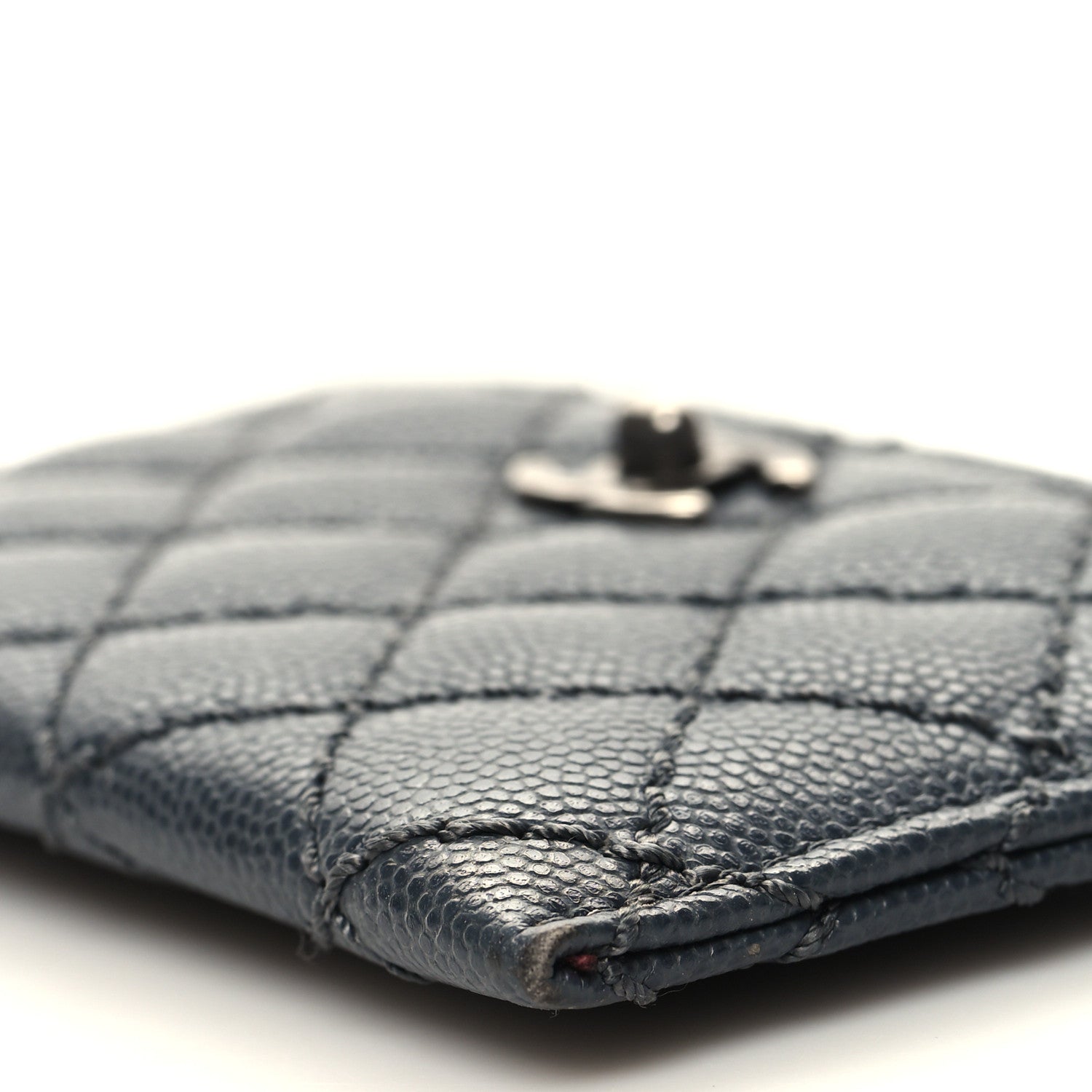 Chanel Caviar Quilted Stitched Card Holder Charcoal 11 of 11