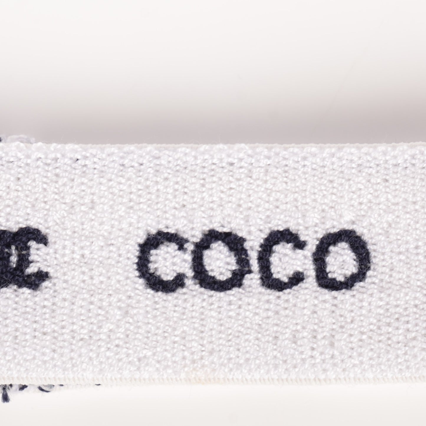 Knit Coco CC Headband Wristband Set Black White