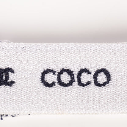 Chanel Knit Coco CC Headband Wristband Set Black White 4 of 8