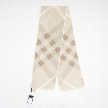 Burberry Silk Giant Check Scarf Pale Stone 3 of 5