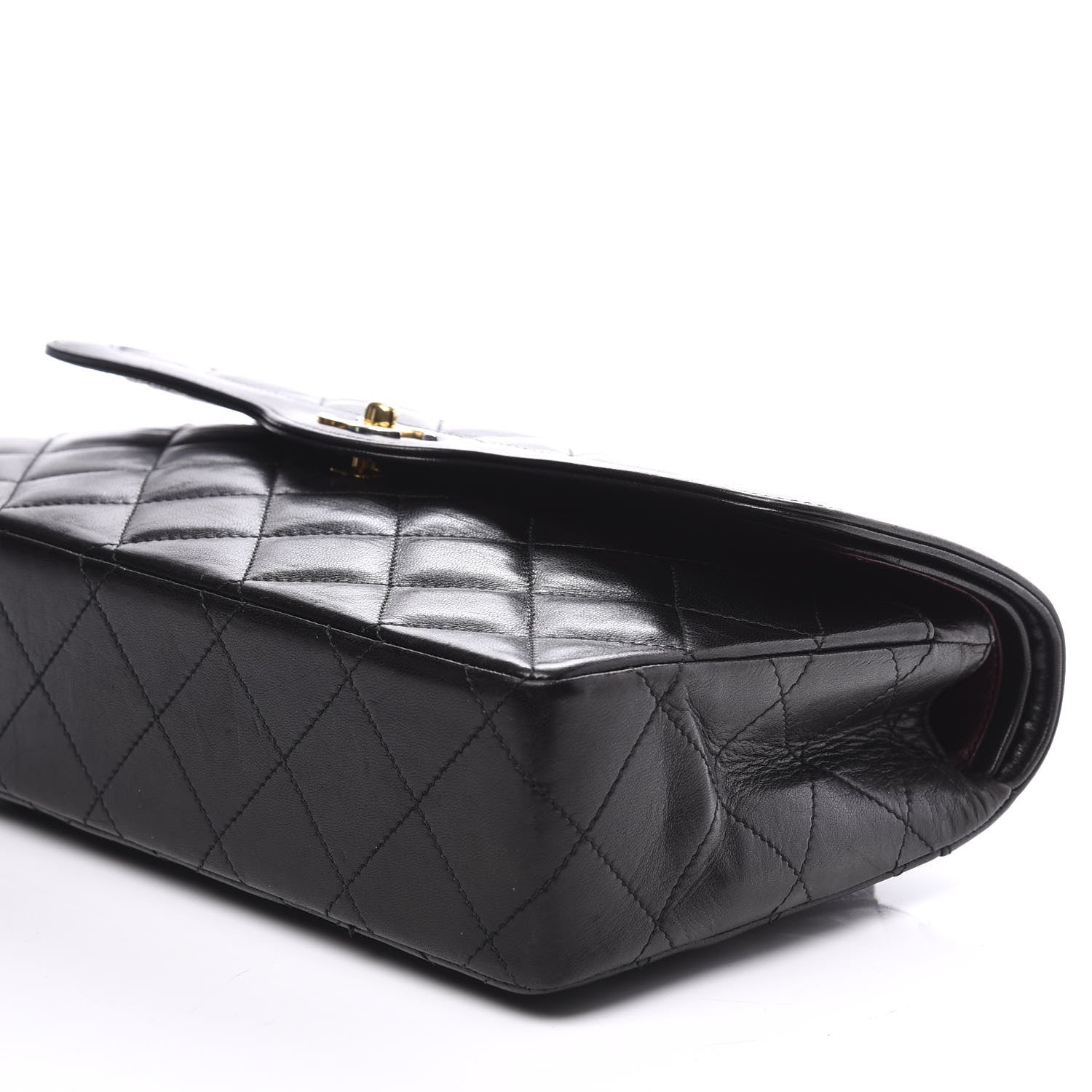 Chanel Lambskin Quilted Medium Double Flap Black 6 of 10