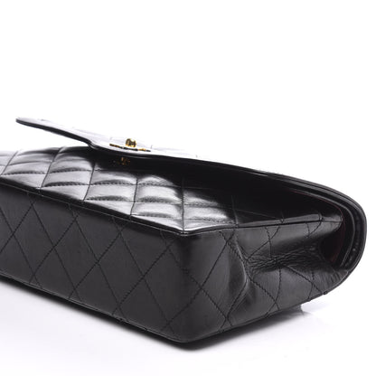 Chanel Lambskin Quilted Medium Double Flap Black 6 of 10