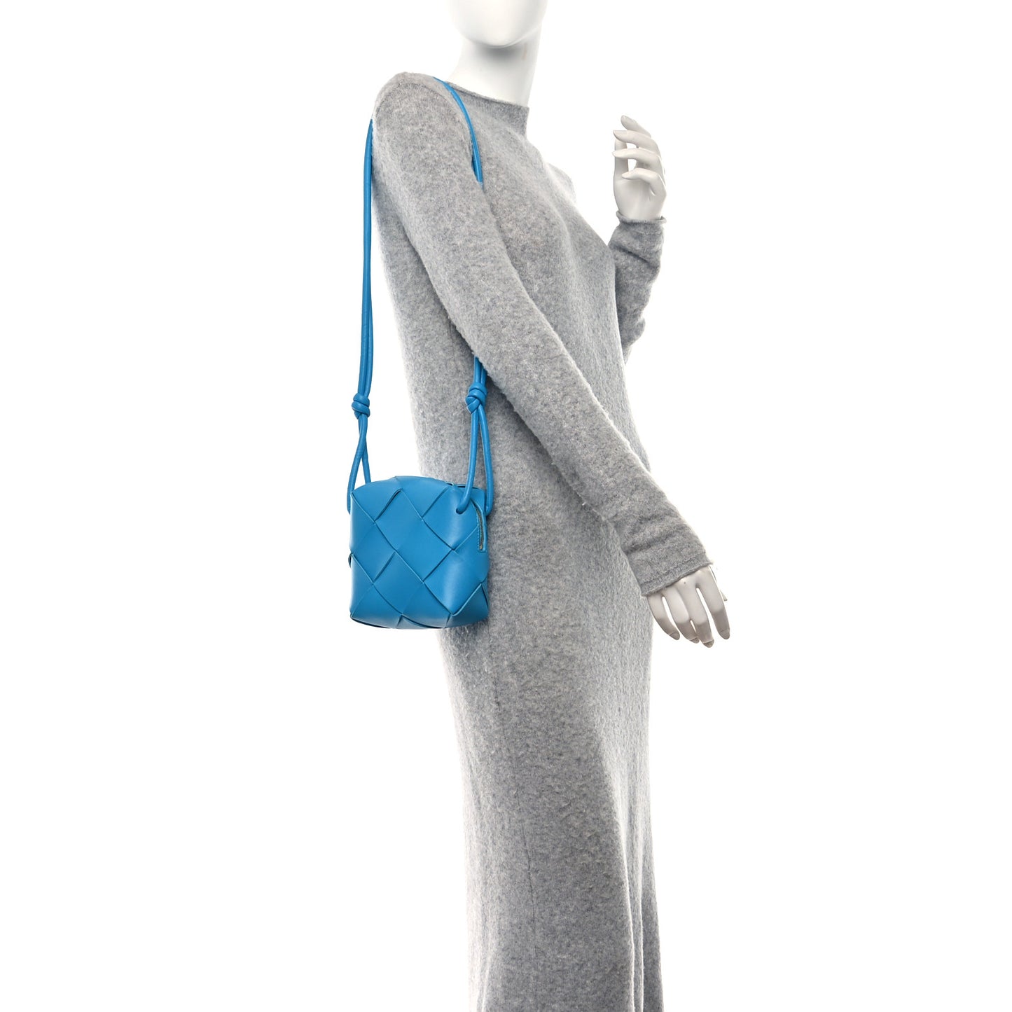 Lambskin Maxi Intrecciato Mini Cassette Camera Bag Pool
