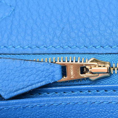 Hermes Togo Kelly Retourne 25 Bleu Zanzibar 16 of 30