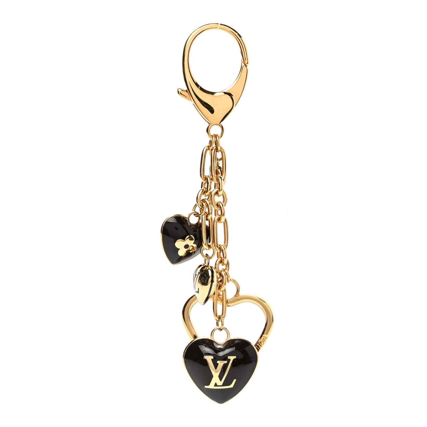 Coeurs Heart Bag Charm Key Holder Amarante