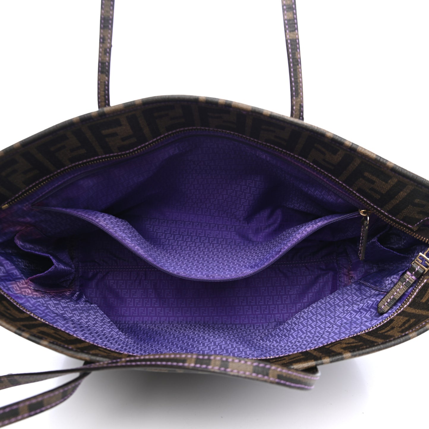 Zucca Spalmati Small Roll Tote Tobacco Viola