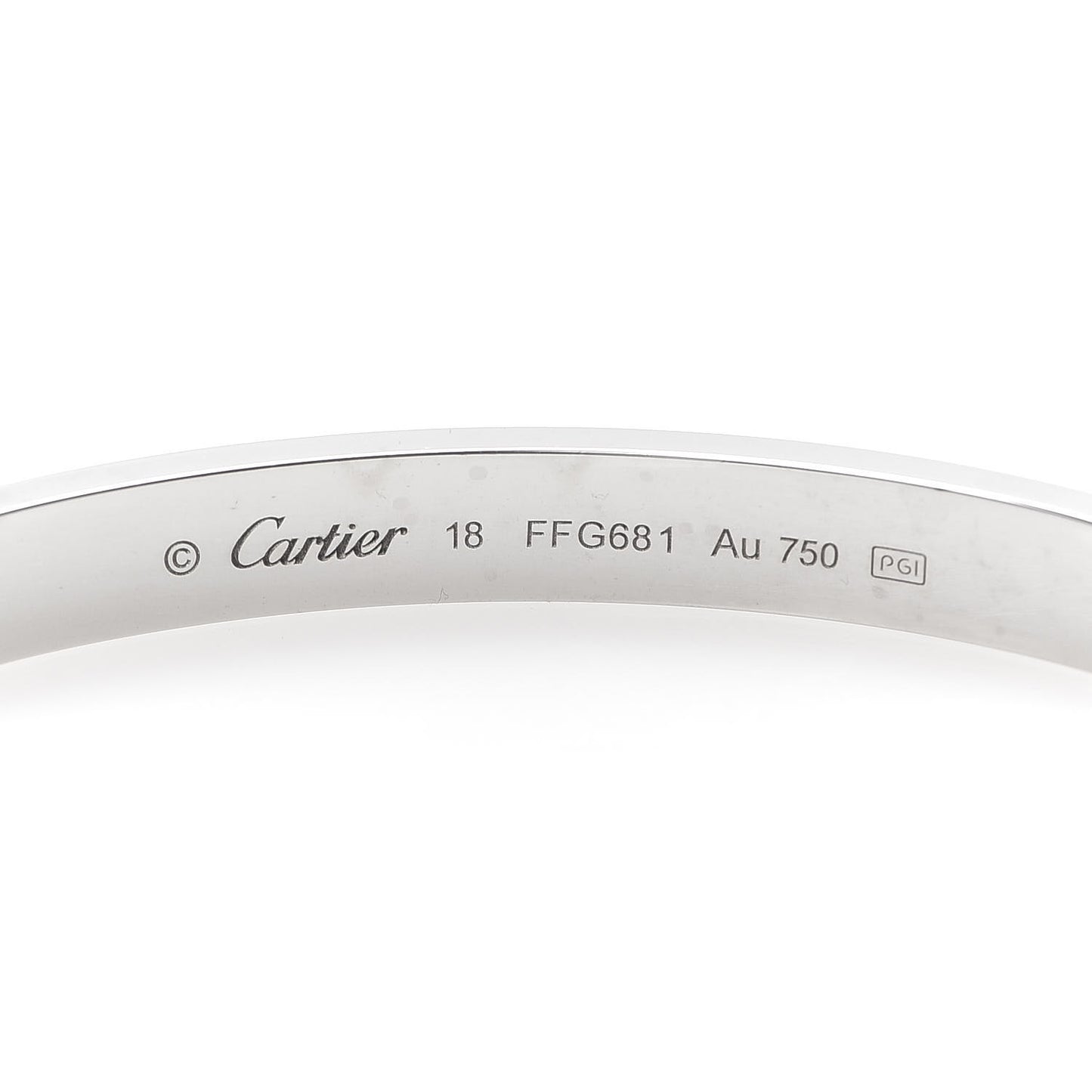 18K White Gold LOVE Bracelet 18