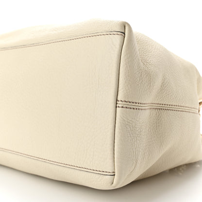 Gucci Pebbled Calfskin Medium Soho Chain Shoulder Bag Off White 9 of 9