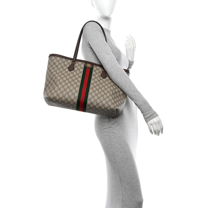 Gucci GG Supreme Monogram Medium Ophidia Shopping Tote Brown 3 of 10