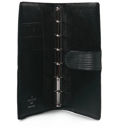 Louis Vuitton Epi Small Ring Agenda Cover Black 5 of 11