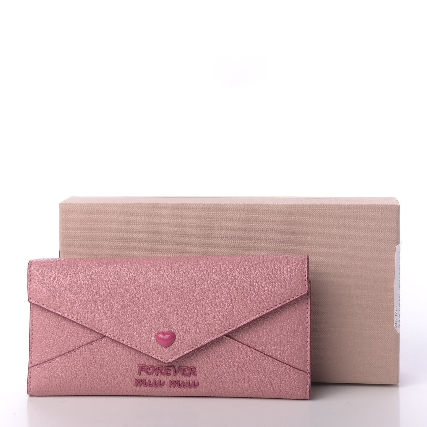 Goatskin Madras Love Forever Envelope Wallet Rosa