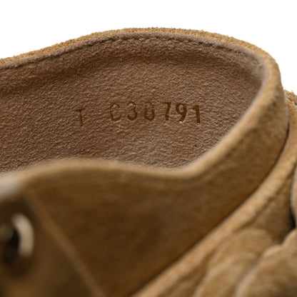 Chanel Suede Calfskin Camellia Mules 38 Beige 6 of 9