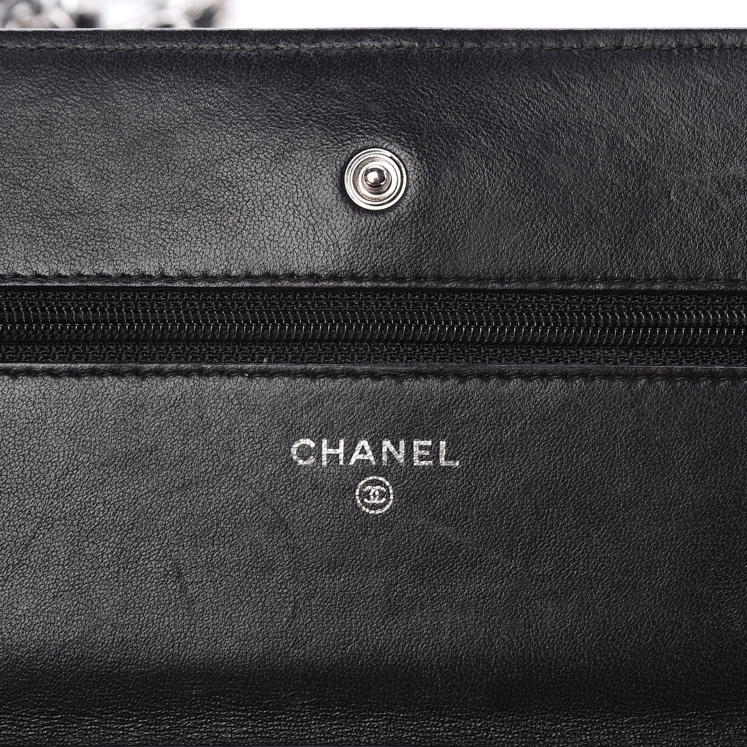Chanel Lambskin Quilted Wallet On Chain WOC Black 6 of 10