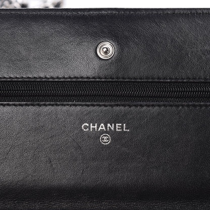 Chanel Lambskin Quilted Wallet On Chain WOC Black 6 of 10