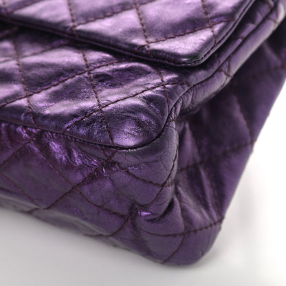 Chanel Metallic Aged Calfskin Quilted 2.55 Reissue 226 Flap Purple 10 of 15