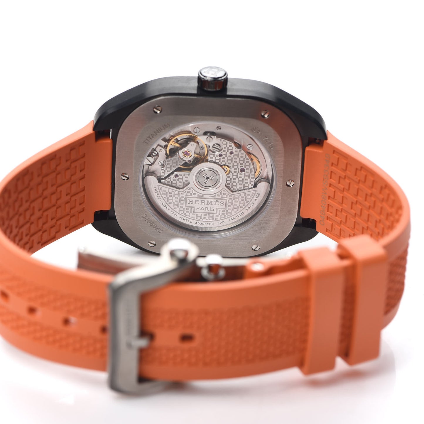 DLC Coated Titanium Rubber 39mm H08 Automatic Watch Orange