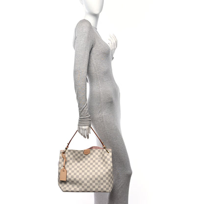 Louis Vuitton Damier Azur Graceful PM Rose Ballerine 3 of 10