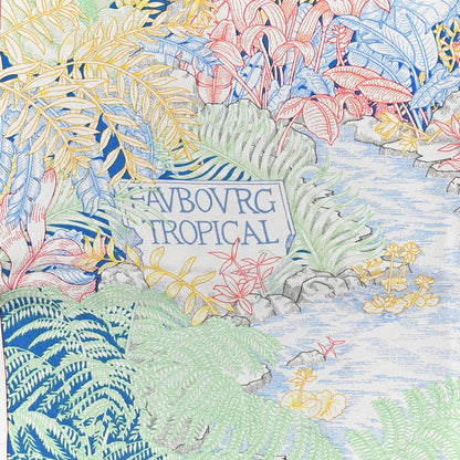 Hermes Silk Faubourg Tropical Scarf 90 Pierre Rose Multicolor 2 of 6