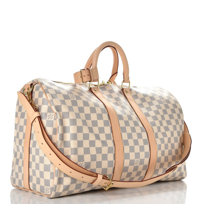 Louis Vuitton Damier Azur Keepall Bandouliere 45 3 of 9