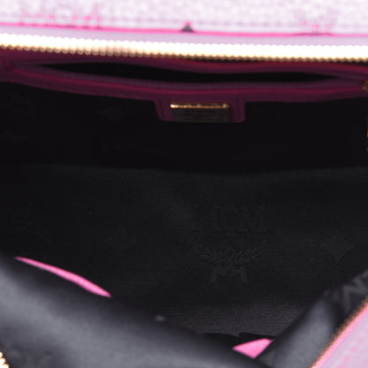 MCM Visetos Studded Small Stark M Backpack Pink 4 of 14