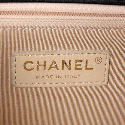 Chanel Lambskin Quilted Large Pearl Chain Flap Bag Black 6 of 11