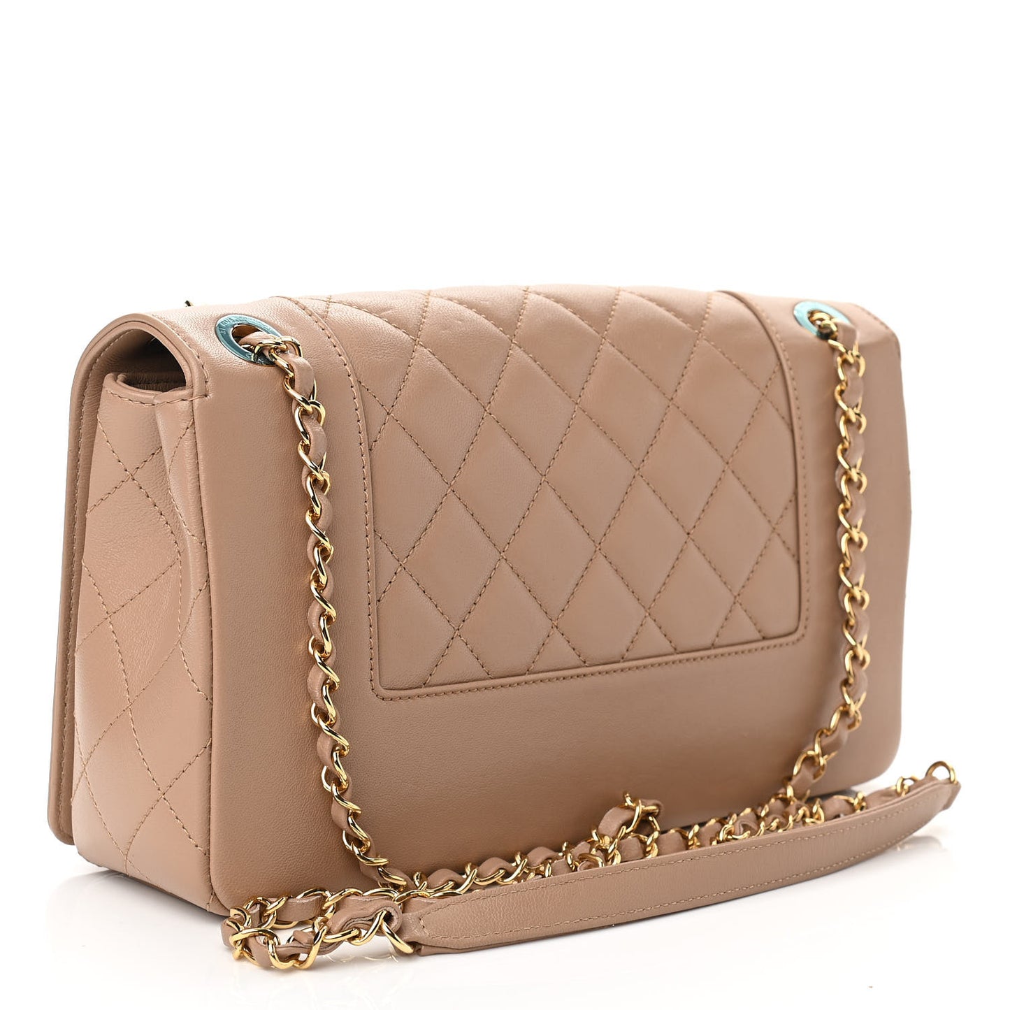 Sheepskin Quilted Vintage Mademoiselle Flap Beige
