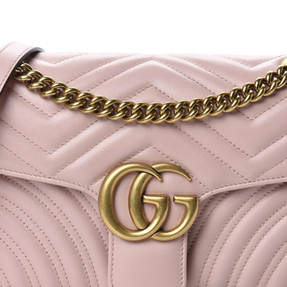 Gucci Calfskin Matelasse Small GG Marmont Shoulder Bag Perfect Pink 10 of 10