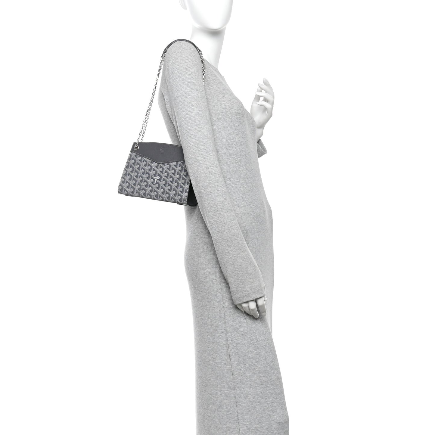 Goyardine Mini Rouette Structure Grey