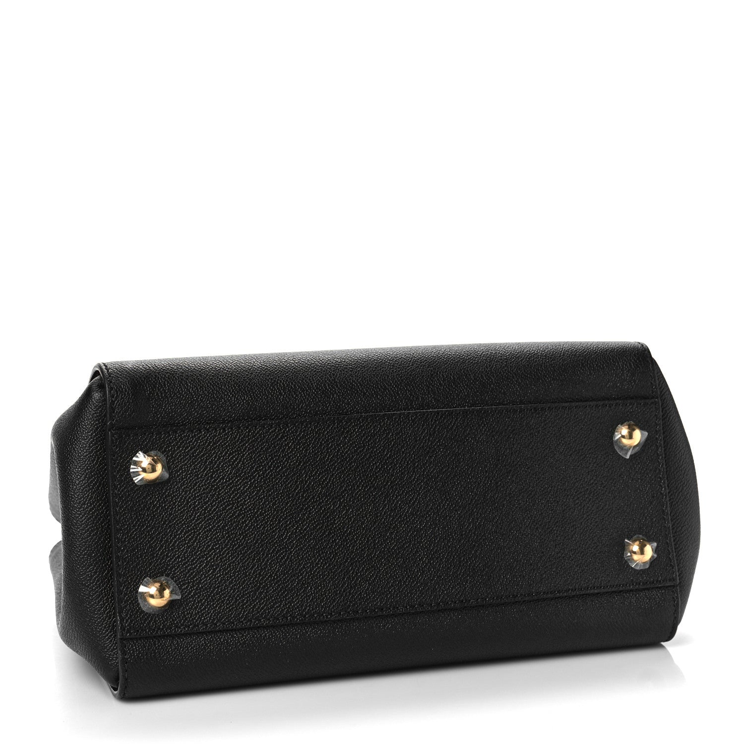 Burberry Soft Grain Calfskin Medium Buckle Tote Black 3 of 8