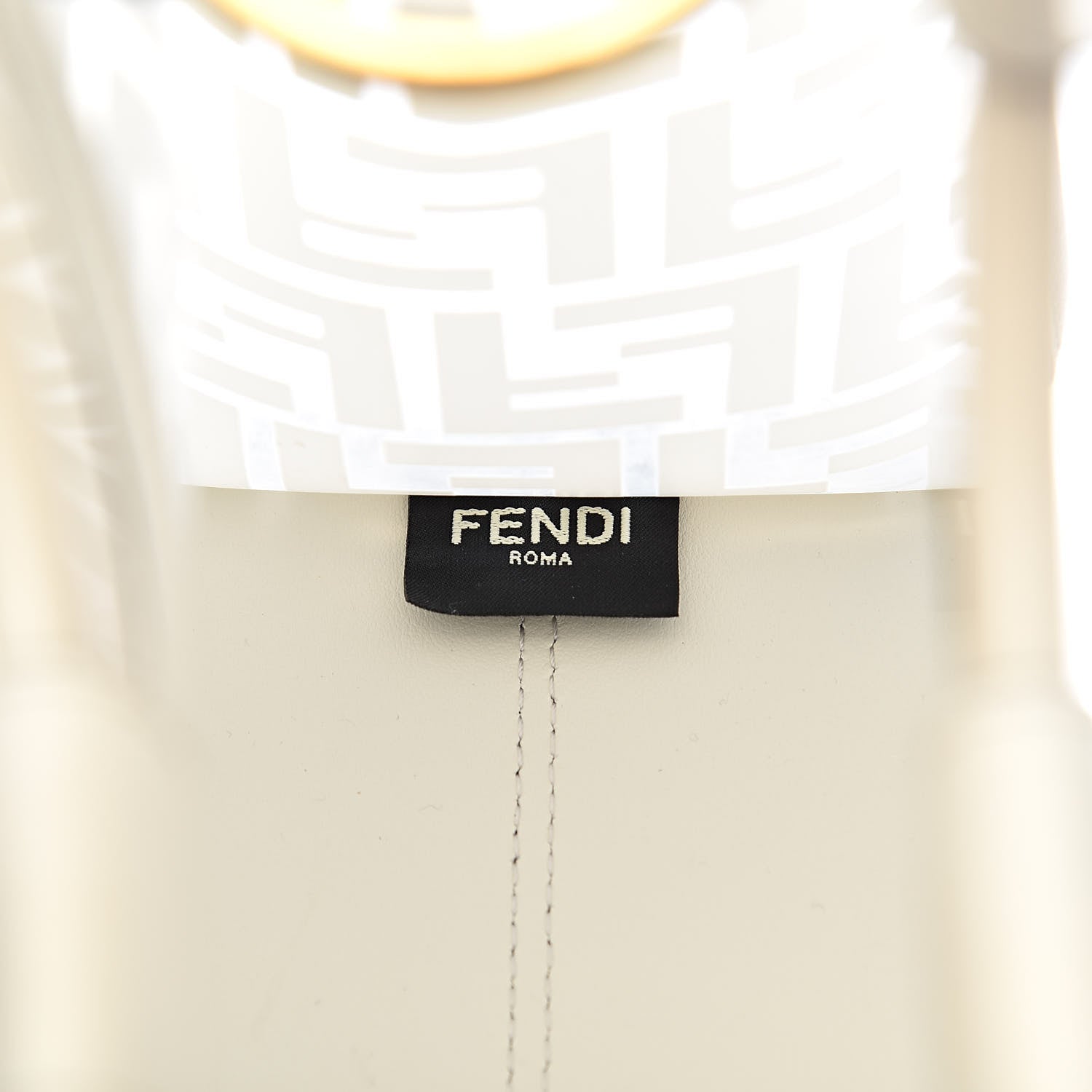 Fendi TPU FF Vitello Century Plexiglass Small Runaway Shopper Tote White 7 of 12