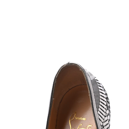 Christian Louboutin Metallic Specchio Suede Laser Cut Kristali 120 Pumps 35.5 Silver 8 of 21