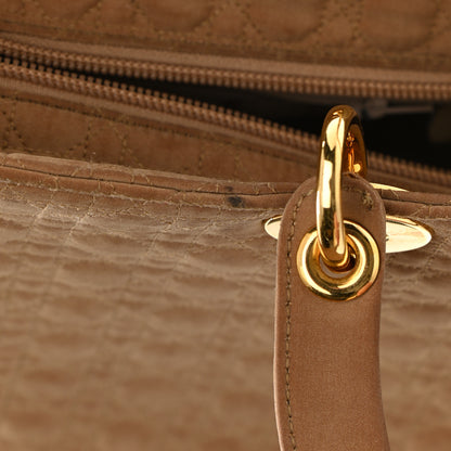 Christian Dior Nylon Cannage Large Lady Dior Tan 17 of 18