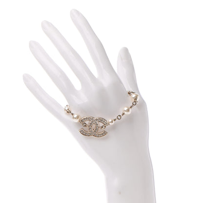 Chanel Pearl Crystal CC Bracelet Gold 2 of 6