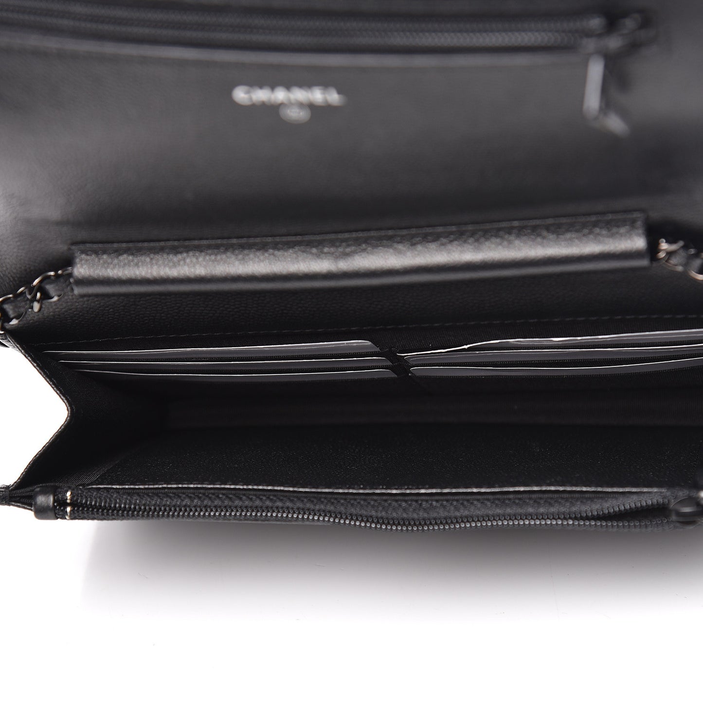 Caviar Quilted Boy Wallet On Chain WOC So Black