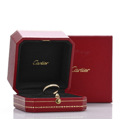Cartier 18K Yellow Gold Diamond 2.6mm LOVE Paved Band Ring 55 7.25 5 of 5