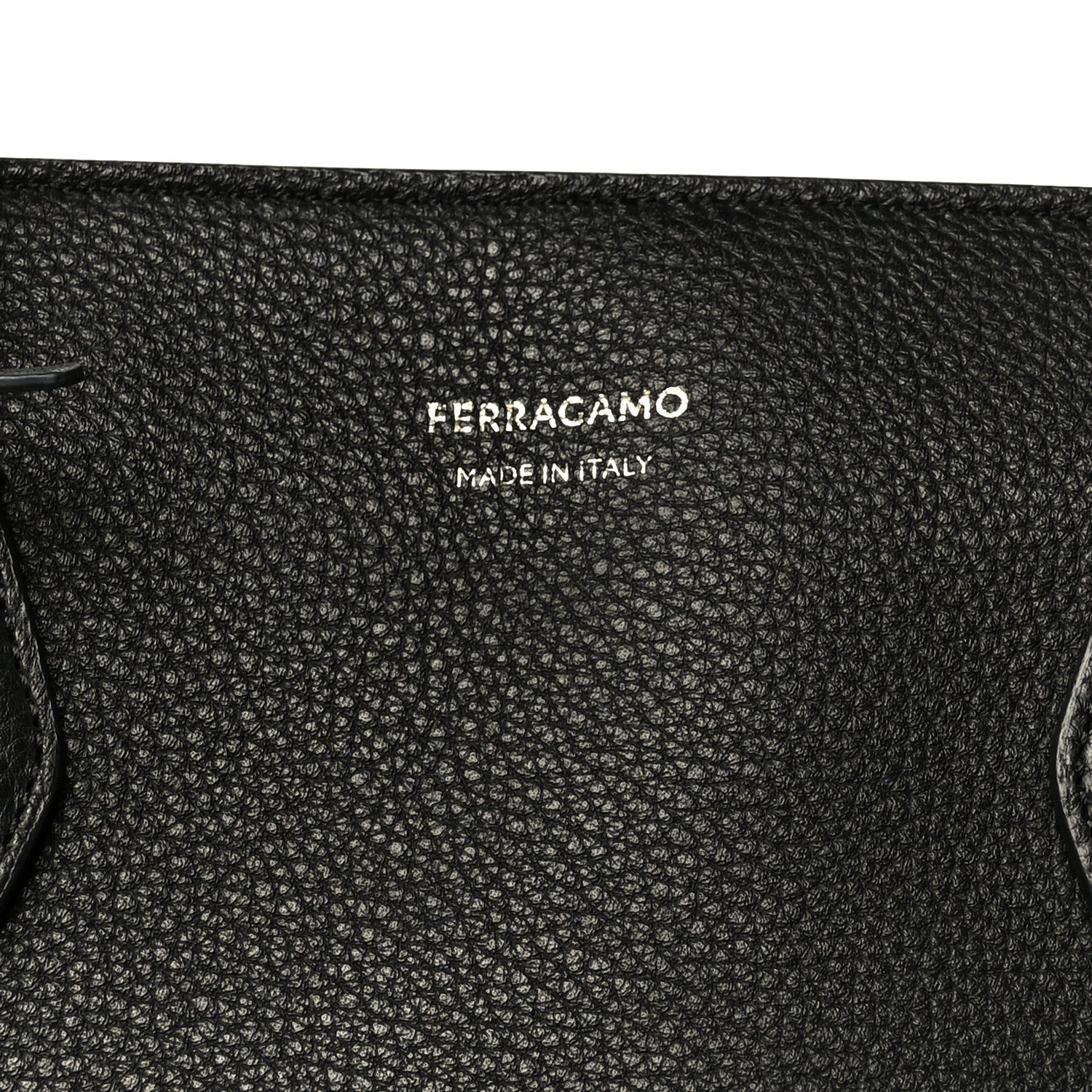 Salvatore Ferragamo Grained Calfskin Medium Star Tote Black 8 of 11