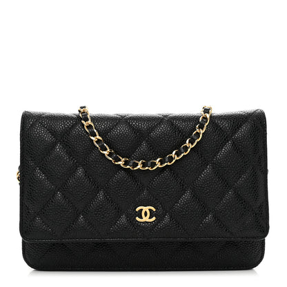 Chanel Caviar Quilted Wallet on Chain WOC Black 1 of 11
