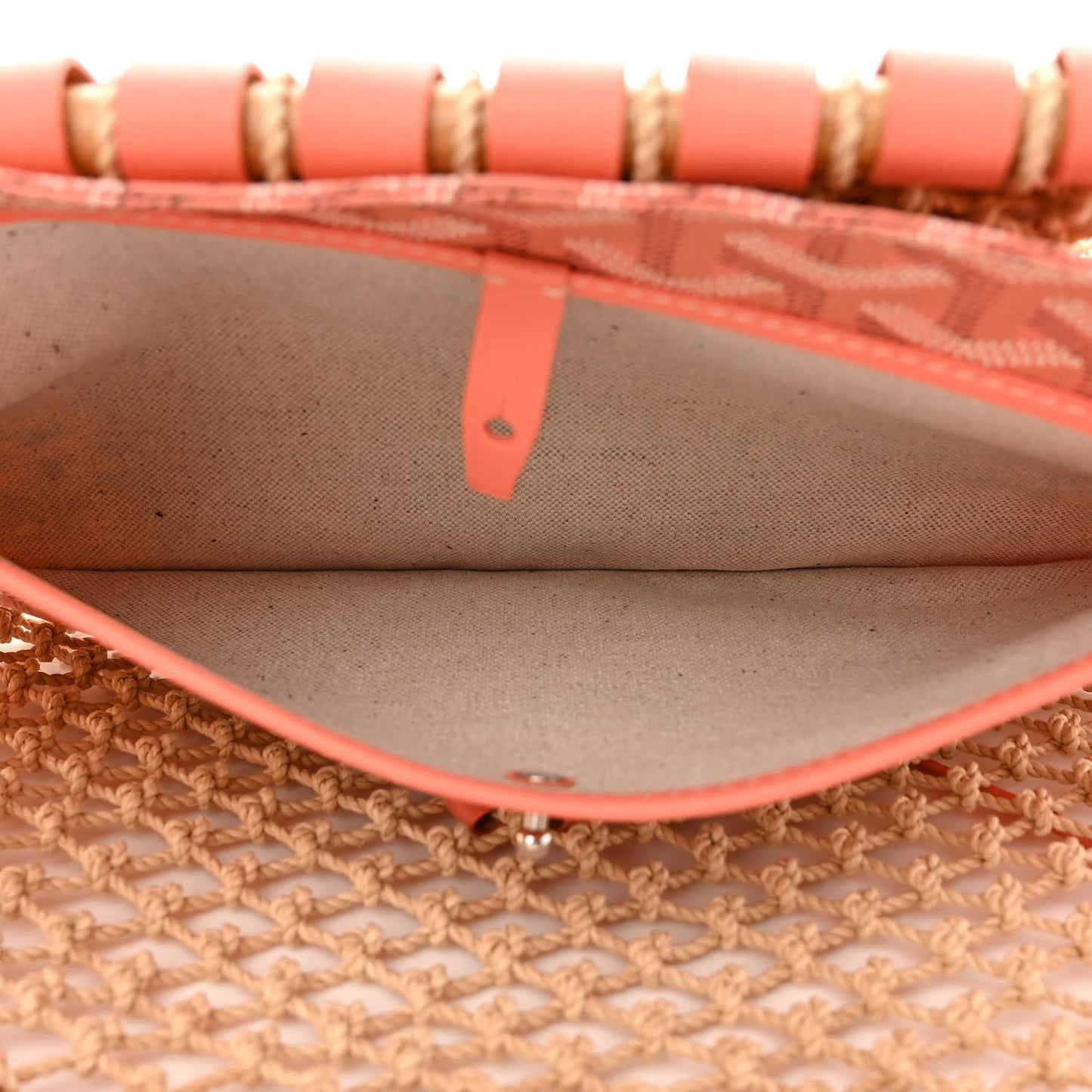 Goyardine Net Aligre Tote Coral