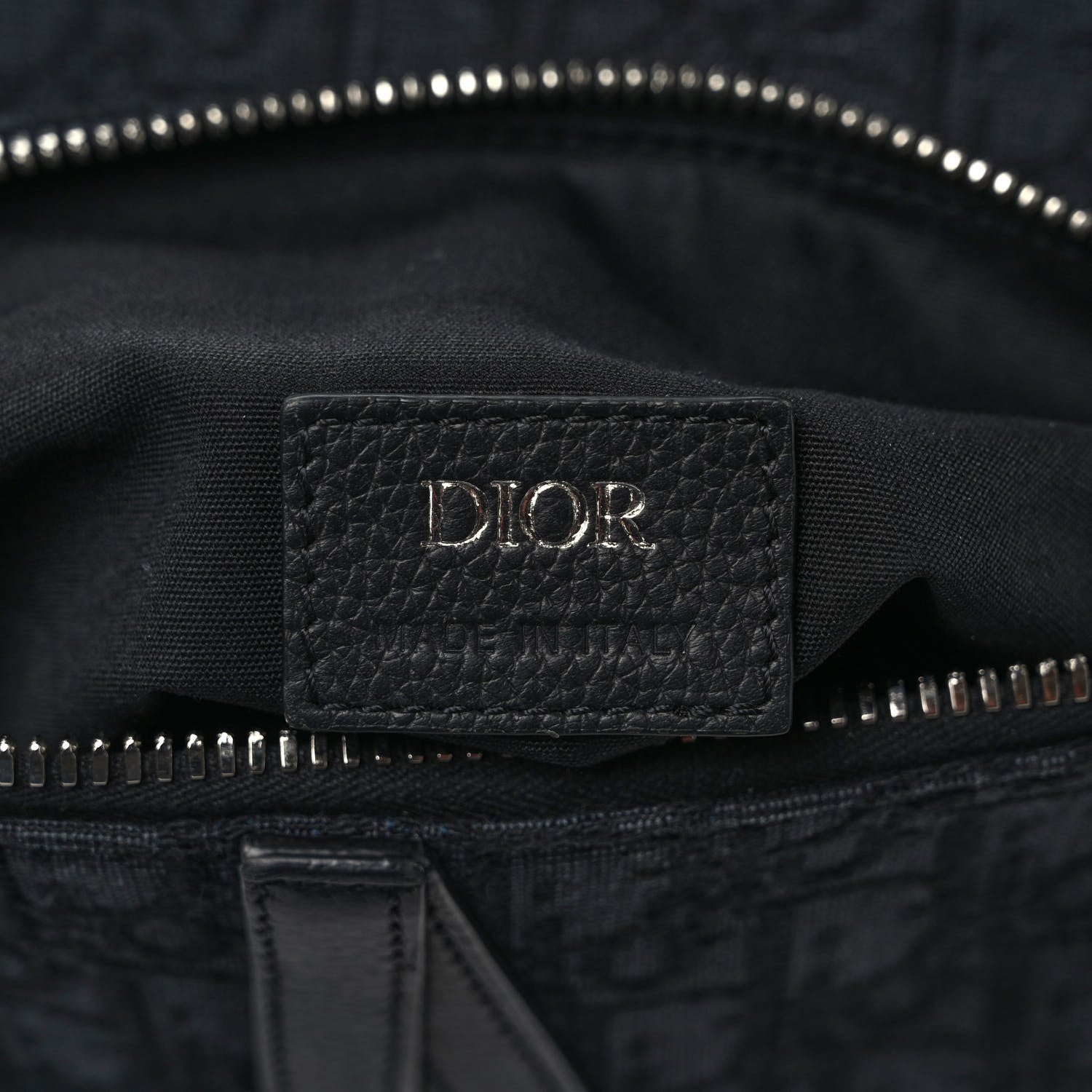 Christian Dior Oblique Mens Saddle Bag Black Blue 6 of 9