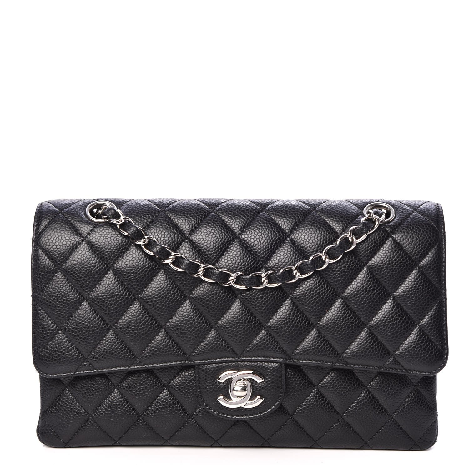 Chanel Caviar Quilted Medium Double Flap Black 1 of 9