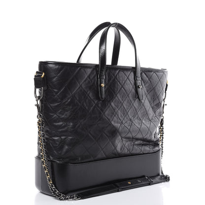 Chanel Calfskin Quilted Large Gabrielle Shopping Tote Black 3 of 10