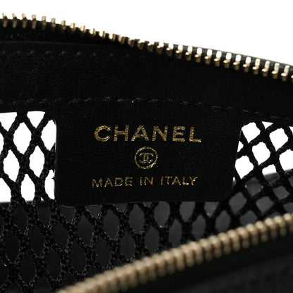 Chanel Mesh Shiny Lambskin Chain Hobo Black 7 of 12