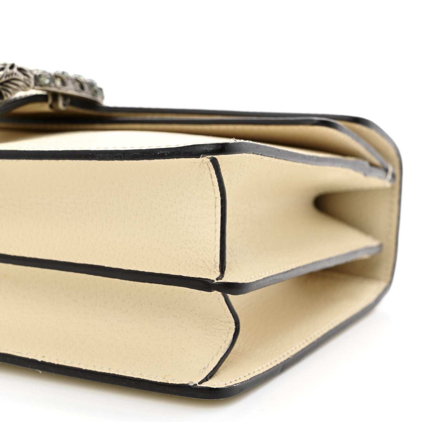 Textured Calfskin Crystal Small Dionysus Shoulder Bag Mystic White