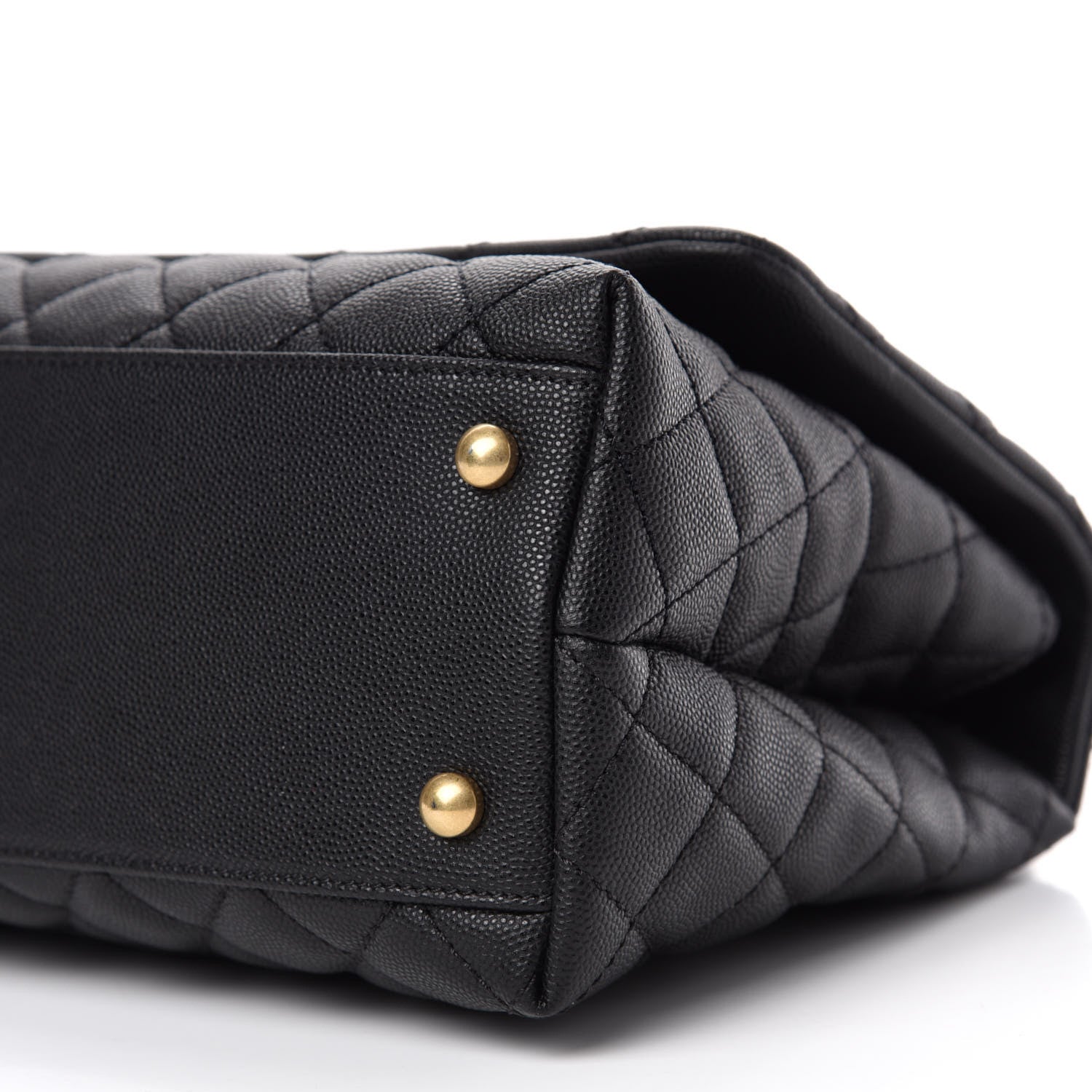 Chanel Caviar Lizard Embossed Quilted Small Coco Handle Flap Black 8 of 12