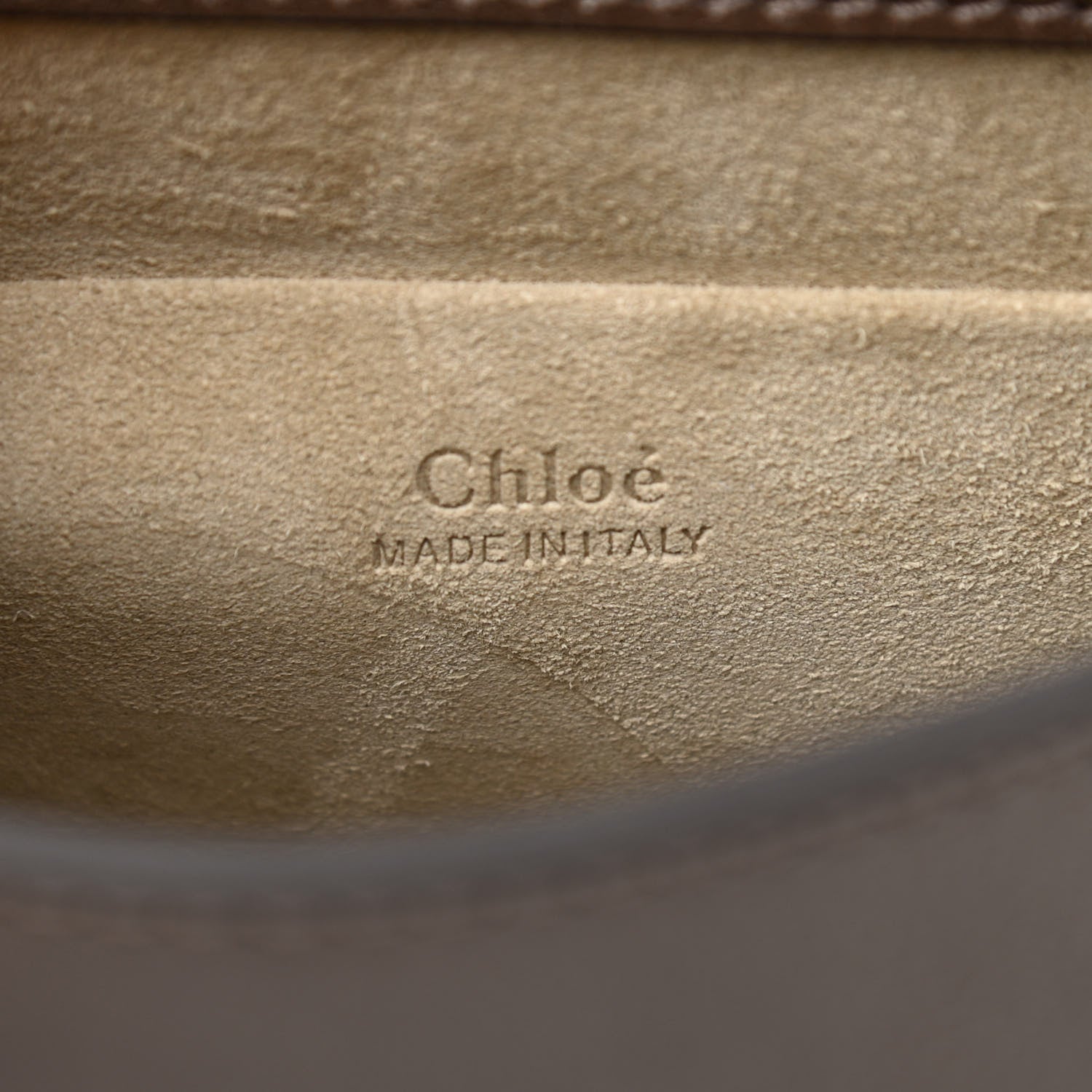 Chloe Calfskin Suede Small Nile Bracelet Bag Greyish Brown 5 of 8